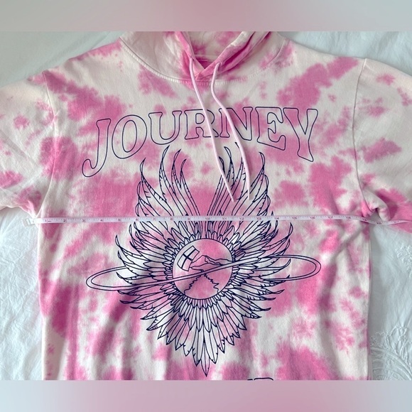 JOURNEY WORLD TOUR PINK TYE DYE SWEAT SHIRT HOODIE SIZE SMALL - Picture 6 of 6